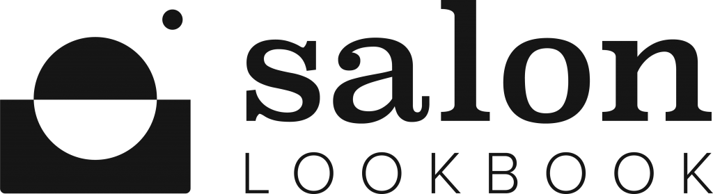 Salon lookbook logo on a black background.