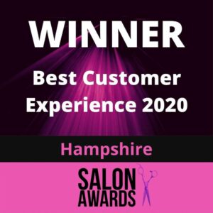Winner best customer experience 2020 hampshire salon awards.