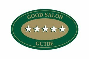 The good salon guide logo on a white background.