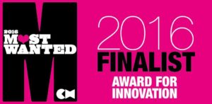 The logo for Salon 54's 2016 Most Wanted Finalist Award for Innovation.