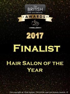 Salon 54 Thirsk, British awards finalist for hair salon of the year.